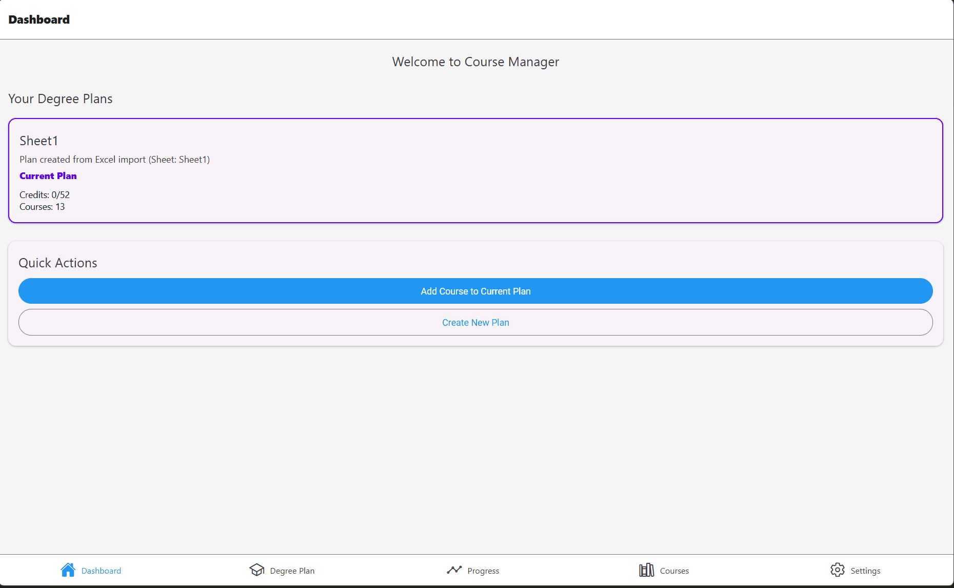 Course Manager prerequisite graph