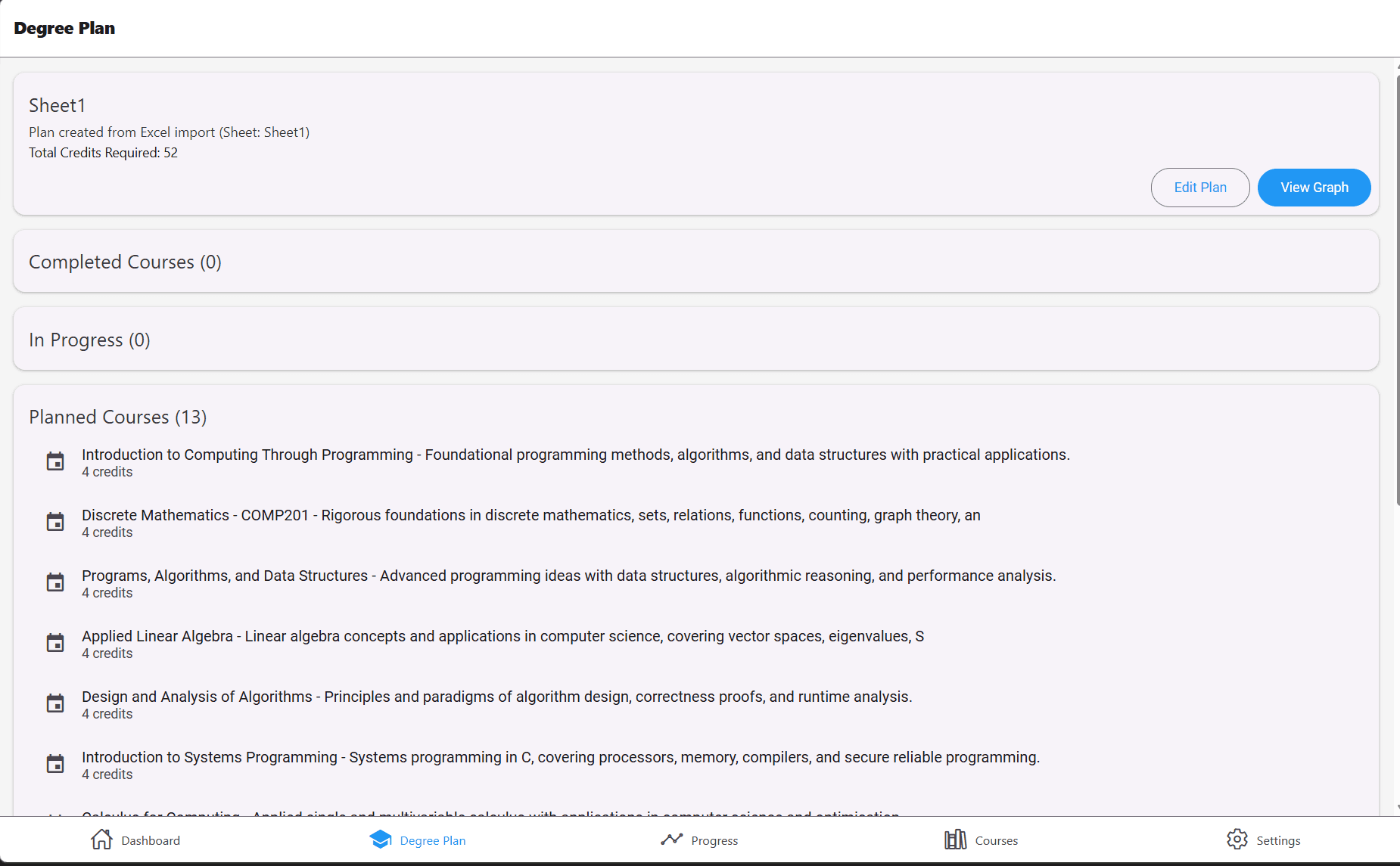 Course Manager settings and data controls