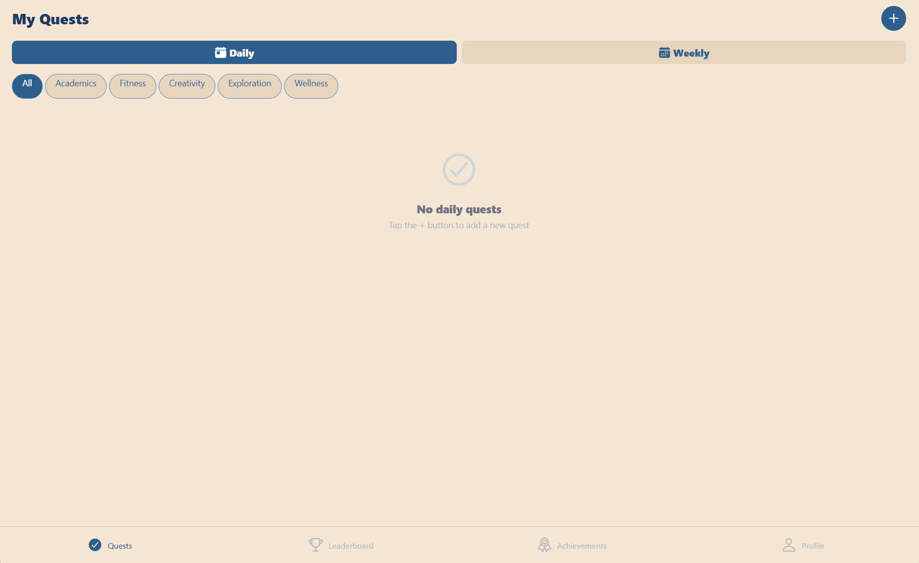 LifeQuest quest interface